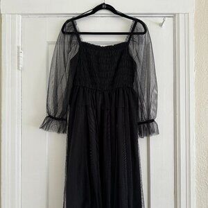 Sandy Liang x Target Black Sheer Dress, Size Small
